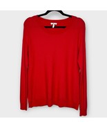 JOIE tomato red wool & cashmere blend crewneck sweater size small fall winter - $39.00