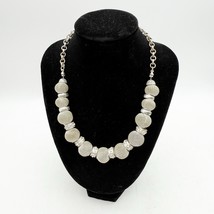 Vintage Trifari Mesh Beaded Silver Tone &amp; Crystal Necklace Adjustable - $643.56 MXN
