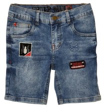 Marvel Spider-man Far From Home Boys Distressed Patched Denim Shorts (Si... - $24.74