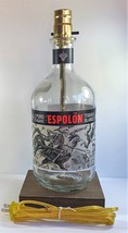 Espolon Blanco 1.75L Liquor Bar Bottle TABLE LAMP Lounge Light w/Wood Base - £44.41 GBP