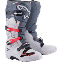 Alpinestars Mens Tech 7 Enduro Boots Light Grey/Dark Grey/Red 11 - £346.12 GBP