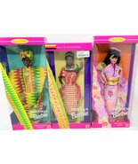 3 Barbie Dolls of the World  Gahnian Kenyan Japanese Special Edition Mat... - £107.76 GBP