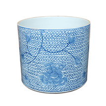 Blue and white Chain Round Orchid Pot 7.5” - £118.27 GBP