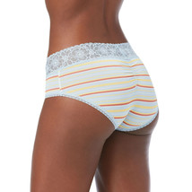 No Boundaries Women&#39;s Micro Lace Hipster Panties Size SMALL Blue Multi Stripe - $11.17