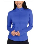 Spyder Womens Yoga Jacket Blue Pockets Thumbholes Long Sleeves Stretch A... - $61.53 CAD