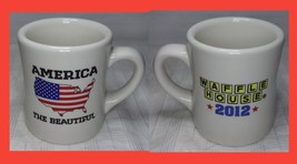 Waffle House 2012 Patriotic Coffee Mug Cup America The Beautiful Red Whi... - £15.71 GBP