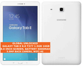 Samsung Galaxy Tab E 8.0 T377 16gb Quad-Core 5.0mp 8.0 Inch Wifi 4g Android Tab - $174.59