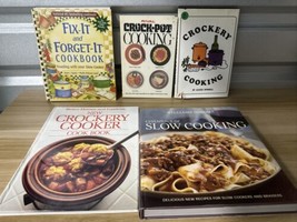 Lot Of 5 - Vintage Rival, Crockery, WILLIAMS-SONOMA Crock Pot Cookbook Recipe - £14.79 GBP