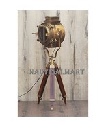 BRITISH BRASS ANTIQUE HOLLYWOOD STYLE TRIPOD FLOOR LAMP FOR LIVING ROOM ... - $5,527.02 MXN