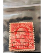 NICE! RARE 1898 RED GEORGE WASHINGTON 2 CENT STAMP USED - $13,799.04 MXN
