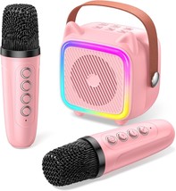 Karaoke Machine for Kids, Portable Bluetooth Speaker with 2 Wireless Mic... - $24.74