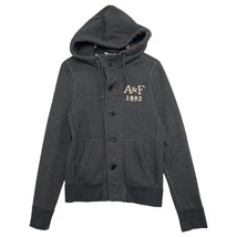 Abercrombie Fitch Hoodie Womens Small Button Up Muscle Sweatshirt Jacket... - €38,18 EUR