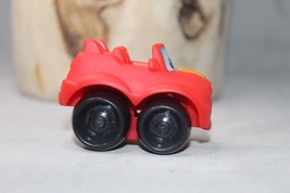 Tonka Vinyl Toy Miniature Red Car Black Wheels 1.75&quot; Hasbro 2009 - £3.00 GBP
