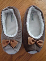 Snoozies Cosy Feet Coverings Peeptoe Style Brown Womens Slippers Size L 9 - £9.40 GBP
