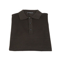 Mens PRINCELY Soft Merinos Wool Sweater Knits Lightweight Polo 1011-40 Brown image 5