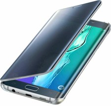 NEW Samsung Original S-View Flip Cover for Samsung Galaxy S6 Edge Blue/Black - £11.23 GBP