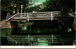 Entrance Foot Bridge Vinewood Park Topeka Kansas KS 1909 DB Postcard T13 - £8.05 GBP