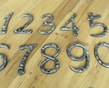 Cast Iron House Numbers Street Address LARGE SILVER  FULL SET 0-9 #S CRAFTS - £18.89 GBP