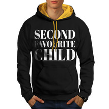 Wellcoda Second Favorite Child Mens Contrast Hoodie, Funny Casual Jumper - £31.65 GBP