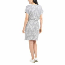 Hilary Radley Womens Short Sleeve Dress Size X-Large Color Lavender &amp; Off-White - £46.36 GBP