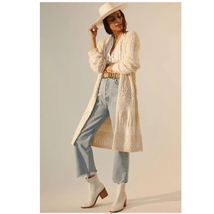 New Anthropologie Textured Duster Cardigan $180 SMALL Ivory  - £79.03 GBP