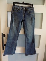 JUSTICE SIMPLY LOW BOOT CUT JEANS SIZE 10R GIRL&#39;S EUC - $19.71