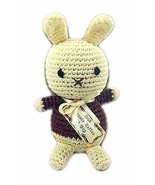 Knit Knacks Foo Foo Bunny Organic Cotton Small Dog Toy - Teeth Cleaning - £11.64 GBP
