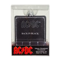 AC/DC - Back in Black Album Cover Ornament 3.5-Inch Glass by Kurt Adler Inc. - £12.66 GBP