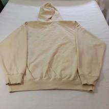 John Galt Full Zip Men's Cream Cotton Blend Hoodie Sweatshirt Measured Chest 53" image 2