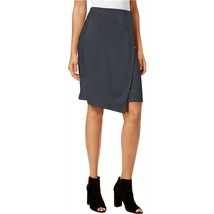 Kensie Womens Lead Gray Asymmetrical Suede Pull On Casual Wrap Skirt Size XL - £23.18 GBP