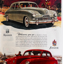 1947 Kaiser Frazer Advertisement Vintage Automobilia Luxury Cars DWUU5 - $570.01 MXN