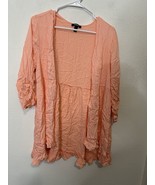 Torrid Peach Crinkle Gauze Open Front Kimono Size Large (0) - $48.01 CAD