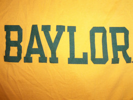 NCAA Baylor University Bears Yellow Graphic Print T Shirt - M - £14.18 GBP