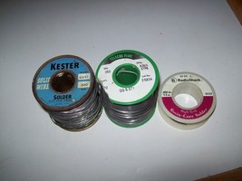 Lot of 63/37 Solder - Kester &amp; Alpha Metals &amp; Radio Shack - over 2 lb w/... - £19.77 GBP