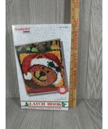 WonderArt Jingle Bear Latch Hook Kit #4675 Caron International 12&quot;x12&quot; - £10.16 GBP