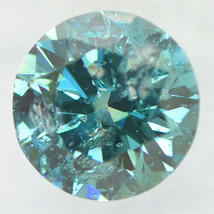 Round Shape Diamond Fancy Blue Color Enhanced Loose 1.39 Carat I1 IGI Certified - £931.24 GBP