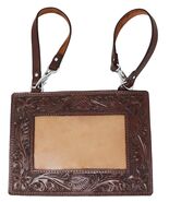 Set of 2 Handmade Floral Tooled Tan Leather Livestock Horse Show Exhibitor - $44.54+