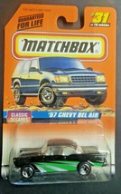 1997 Matchbox 1957Chevy Bel Air #31 Black Classic Decades NIB HW4 - £5.22 GBP