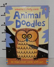 Animal Doodles Flash Cards 50 Wipe Clean cards Travel Games Usborne Fiona Watt - £11.81 GBP
