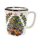 Vtg Christmas Holiday Tree Coffee Mug 3.5” Hexagon Shape Japan Kitsch - $8.99