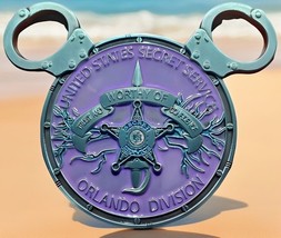 U.S. Secret Service WDW Orlando Field Office Mauve Disney Ears Challenge Coin - £13.50 GBP