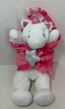 Unicorn Plush Blanket Babies white pink purple silver star Fiesta stuffe... - £10.59 GBP