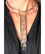 1970s European Modernist Silver Bib Necklace OOAK Offer welcome! - €808,11 EUR