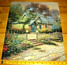 Jigsaw Puzzle 500 Pcs Thomas Kinkade Art Teacup Cottage Gardens Trees Complete - $10.88