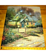 Jigsaw Puzzle 500 Pcs Thomas Kinkade Art Teacup Cottage Gardens Trees Co... - £8.56 GBP