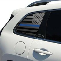 Fits 2014-2022 Jeep Cherokee Window American Flag Decal Sticker Red Blue Line - £20.29 GBP