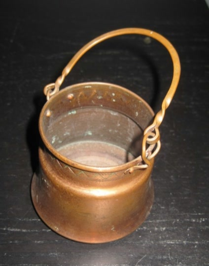 Vintage Small Copper Brass Pot CENSER Incense Perfume burner Holder - $9.99