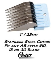 OSTER A5 STAINLESS STEEL 1&quot;Snap On ATTACHMENT GUIDE Clipper COMB*Fit #10... - £10.05 GBP