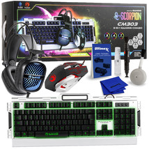 Scorpion 3-In-1 Gaming Combo - Keyboard, Mouse, Headset &amp; Cleaning Kit - £65.76 GBP