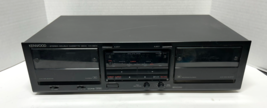 Kenwood KX-69W Double Stereo Cassette Deck, Black (Needs belts replaced) - $49.45